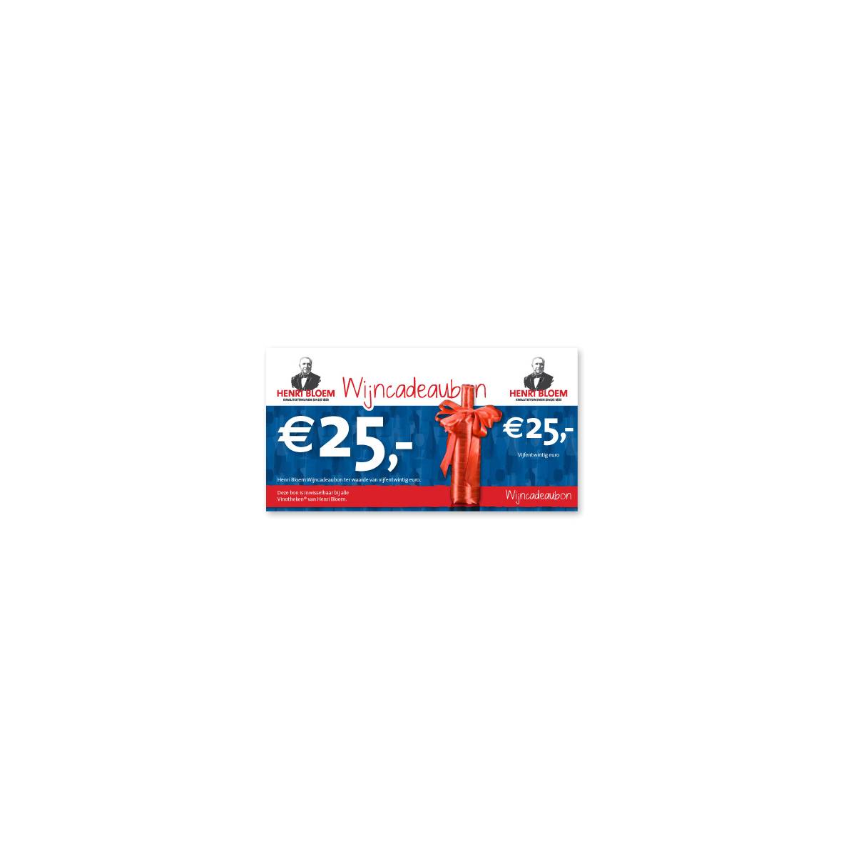 Cadeaubon € 25 Cadeaubon € 25 - www.henribloem.nl - Henri Bloem